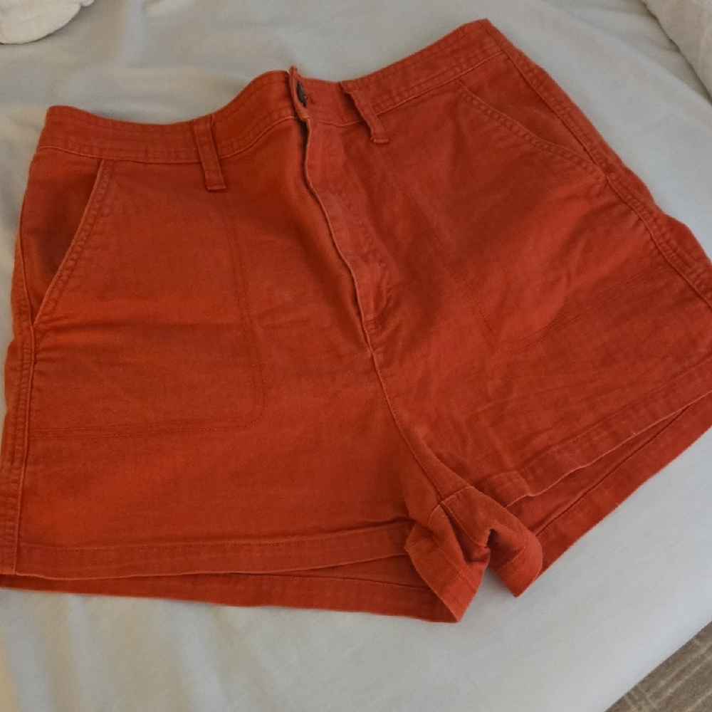 Madewell High Waist Rust Shorts